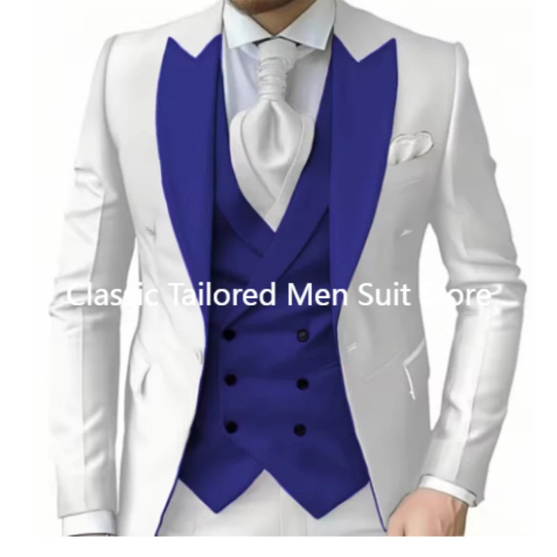 Elegant Wedding 3 Piece Jacket Pants Vest Full Set Luxury LADYLYS