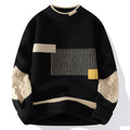 Men's Patchwork Knit Pullover Sweater