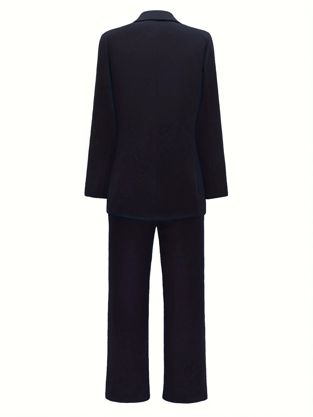 Elegant Casual Blazer Jacket And Straight-Leg Pants Suit Set LADYLYS