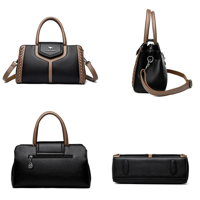 Women's Compact PU Shoulder Bag with Adjustable Strap