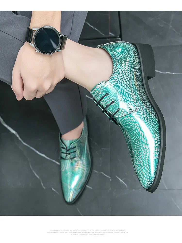 Casual Men's Leather Shoes Plus Size New Model Pointed Trendy Style LADYLYS
