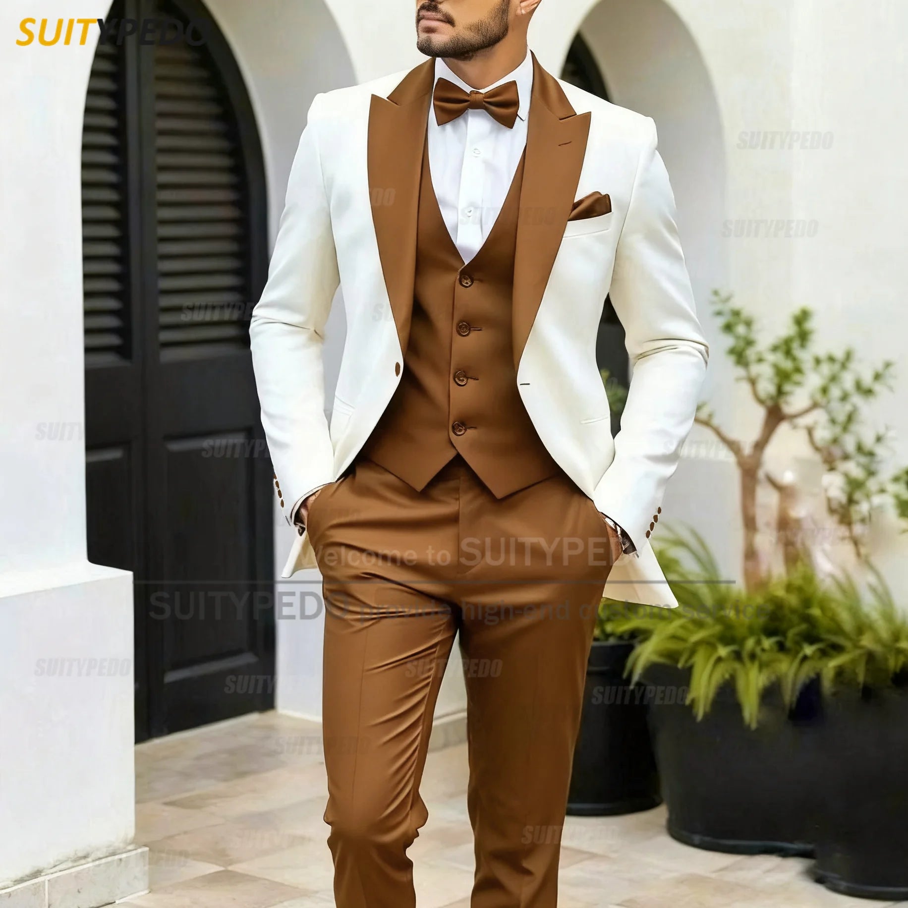 Elegant Wedding Party Grooms Formal Outfits 3 Pieces LADYLYS
