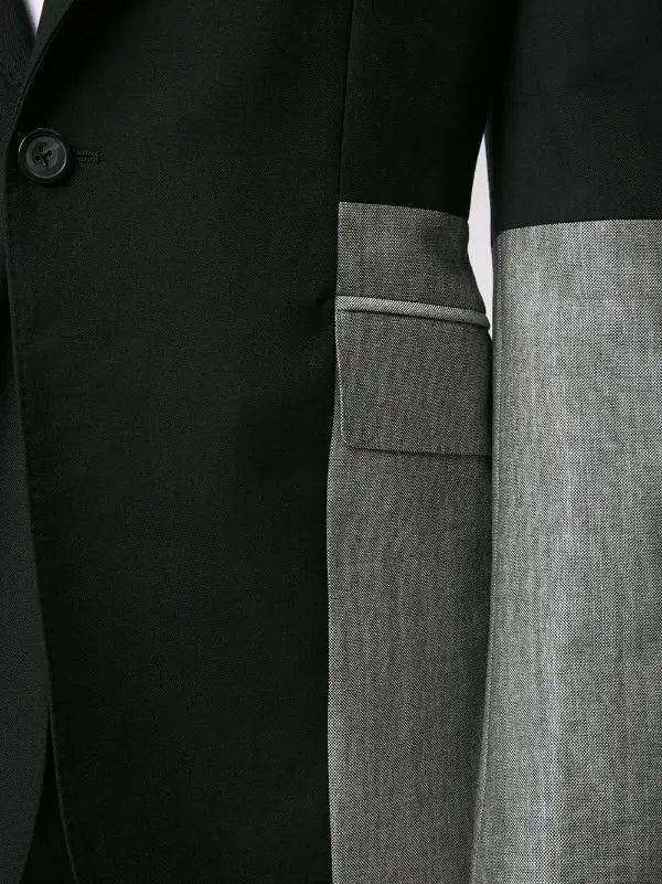 Men's Black & Gray Patchwork 2-Piece Suit – Double Breasted | Wedding & Prom