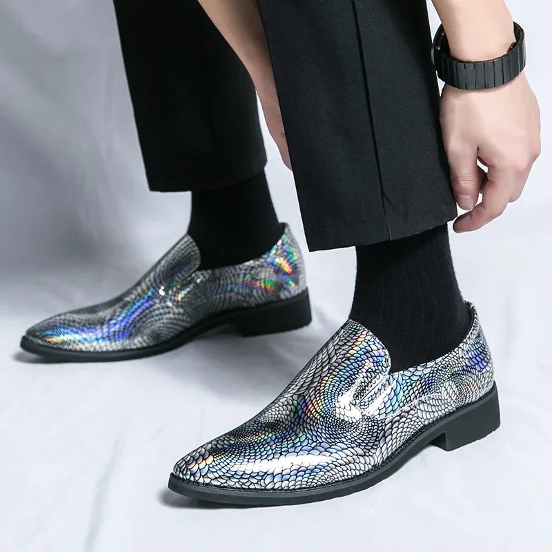 Casual Men's Leather Shoes Plus Size New Model Pointed Trendy Style LADYLYS