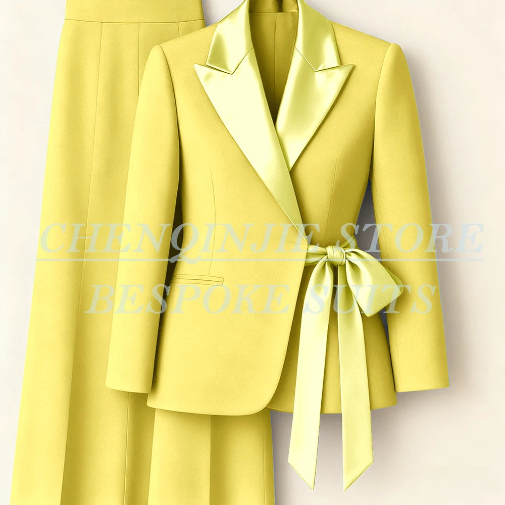 Women's Two-Piece Blazer & Wide-Leg Trouser Suit