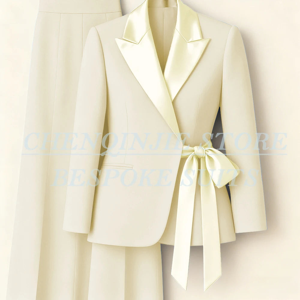 Women's Two-Piece Blazer & Wide-Leg Trouser Suit