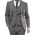 Men's Slim-Fit Herringbone Three-Piece Suit