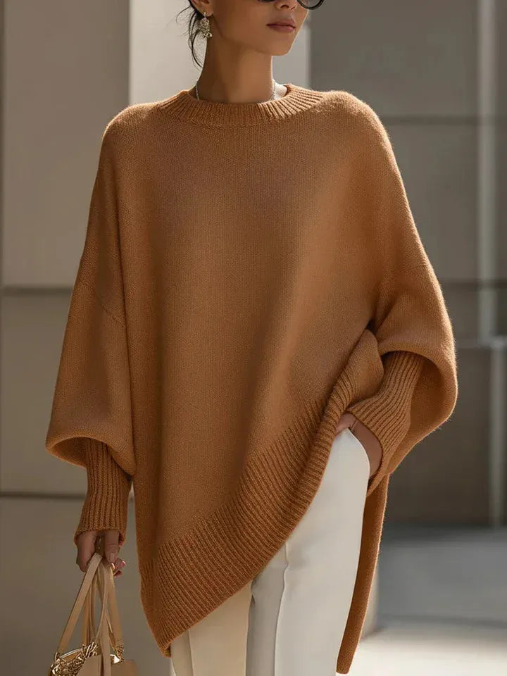 Women's Relaxed-Fit Crew Neck Knitted Sweater