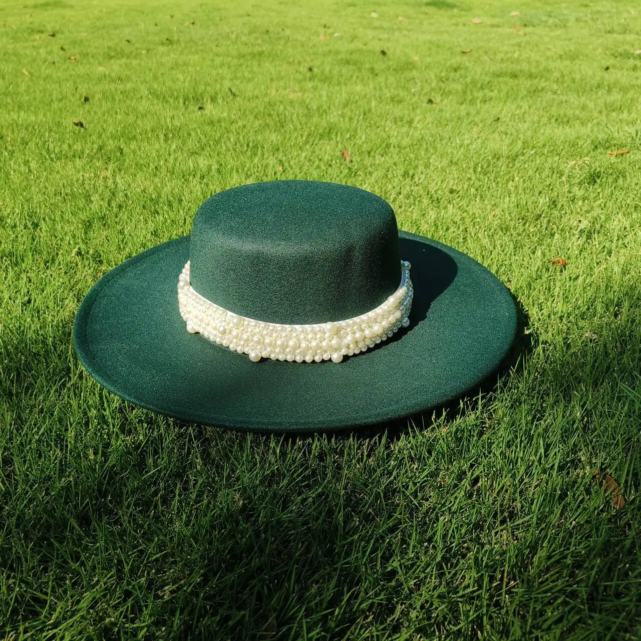 Flat top French fedora classic men's and women's jazz hat Panama hat church hat chapeau femme hats for woman LADYLYS