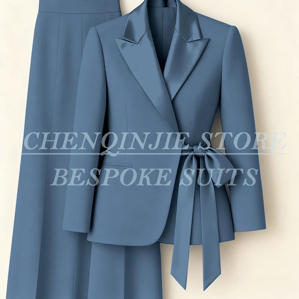 Women's Two-Piece Blazer & Wide-Leg Trouser Suit