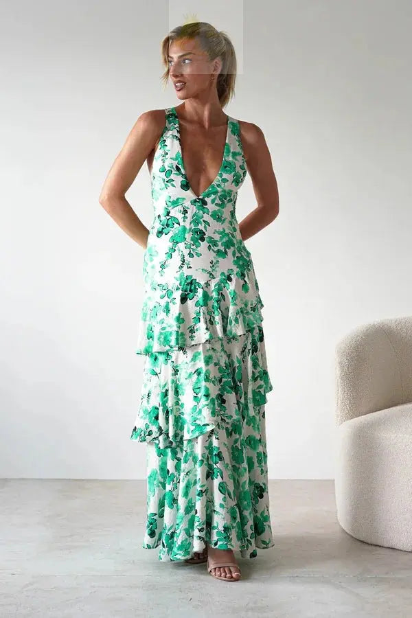 Sexy Deep V-neck Backless Strapless Dress LADYLYS
