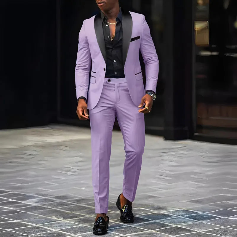 2-Piece Men's Suit, Single Button Jackets And Pants LADYLYS
