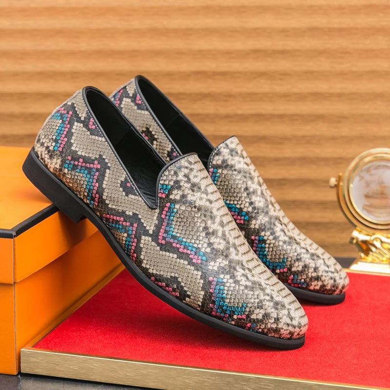 Serpentine Leather Casual Social Shoes LADYLYS