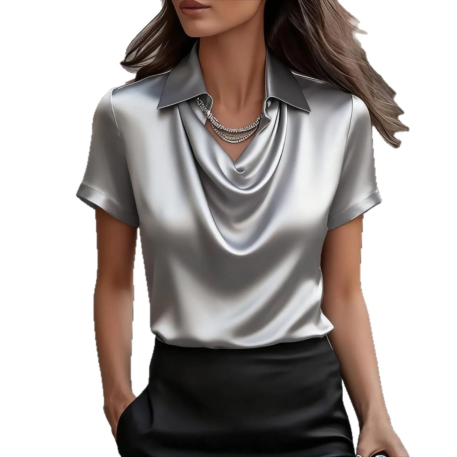 Solid Casual Loose Blouses For Women Fashion Vintage Oversized elegant Shirts