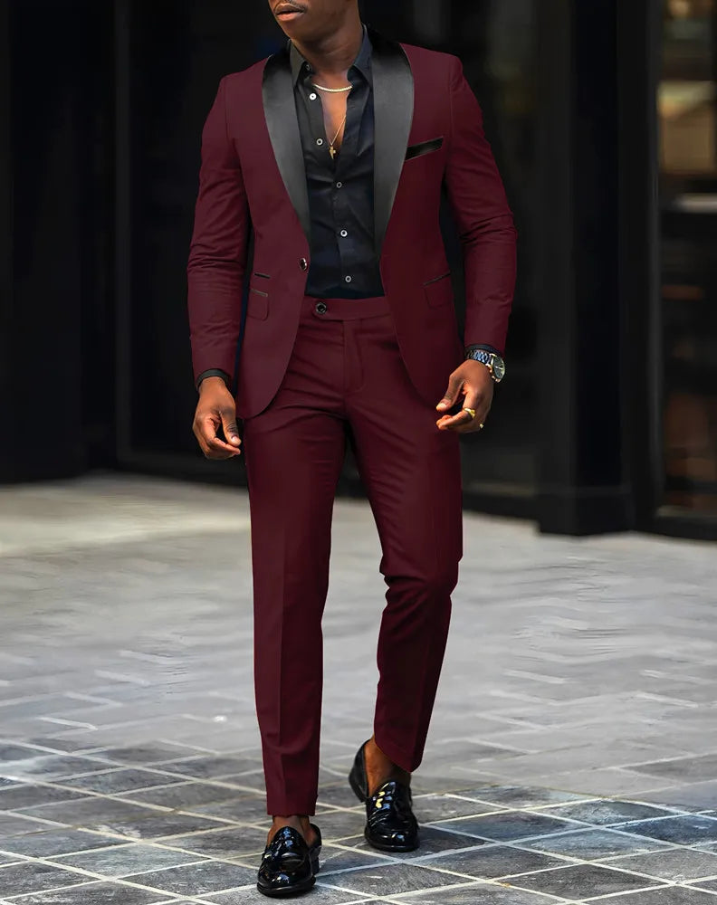2-Piece Men's Suit, Single Button Jackets And Pants LADYLYS