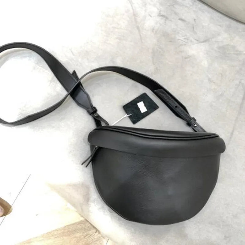 Women's Genuine Cow Leather Saddle Shoulder Bag