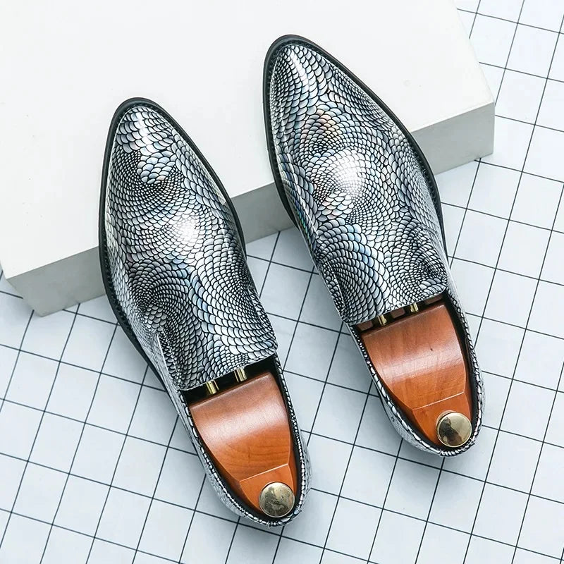 Casual Men's Leather Shoes Plus Size New Model Pointed Trendy Style LADYLYS