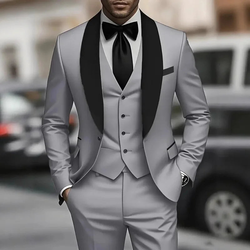 Men's Three-Piece Suit Wedding Groomsmen Formal Wear LADYLYS