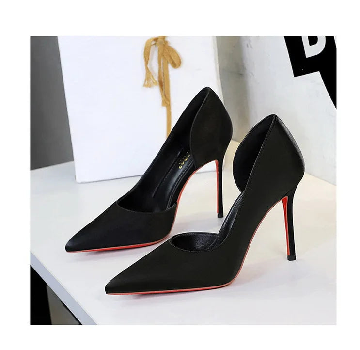 Women's Pointed Toe Stiletto Pumps – Hollow Slingback Heels, Party & Wedding