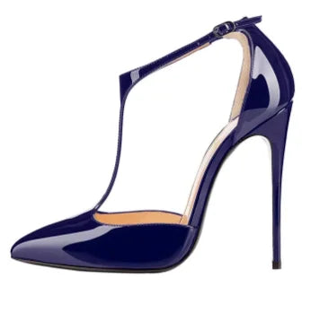 New T-shaped hollow high heels with toe caps, sexy shallow mouth single shoes LADYLYS