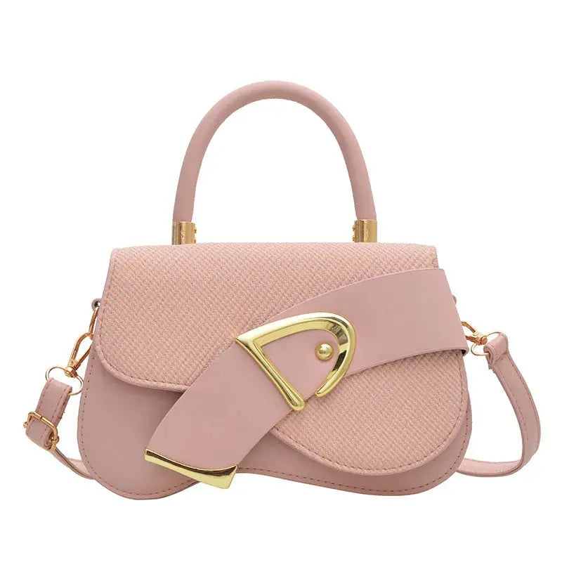 Elegant Minimalist Golden-Tone Hardware Adjustable Durable Handbag LADYLYS