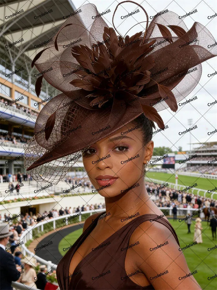 Women's Mesh Flower Fascinator Headband