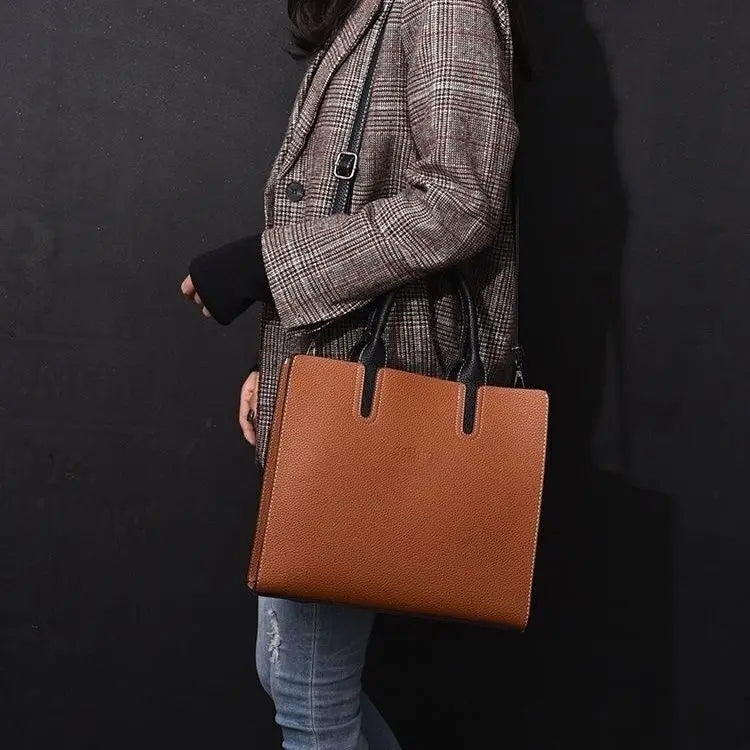 Women's Vintage-Style Zip-Up Shoulder Bag