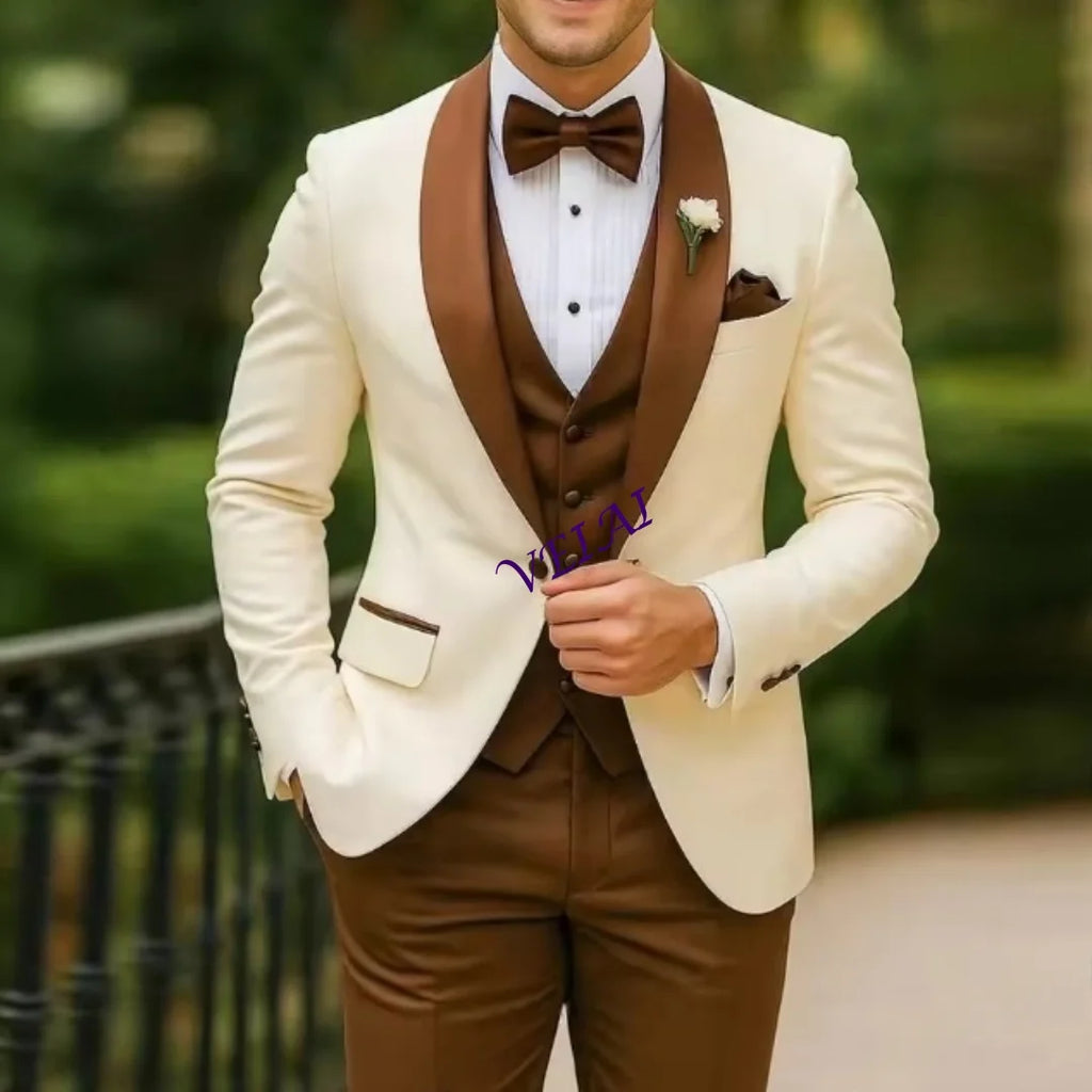 Formal Men Suit Groom, Business Male Tuxedos 3 Piece Set LADYLYS