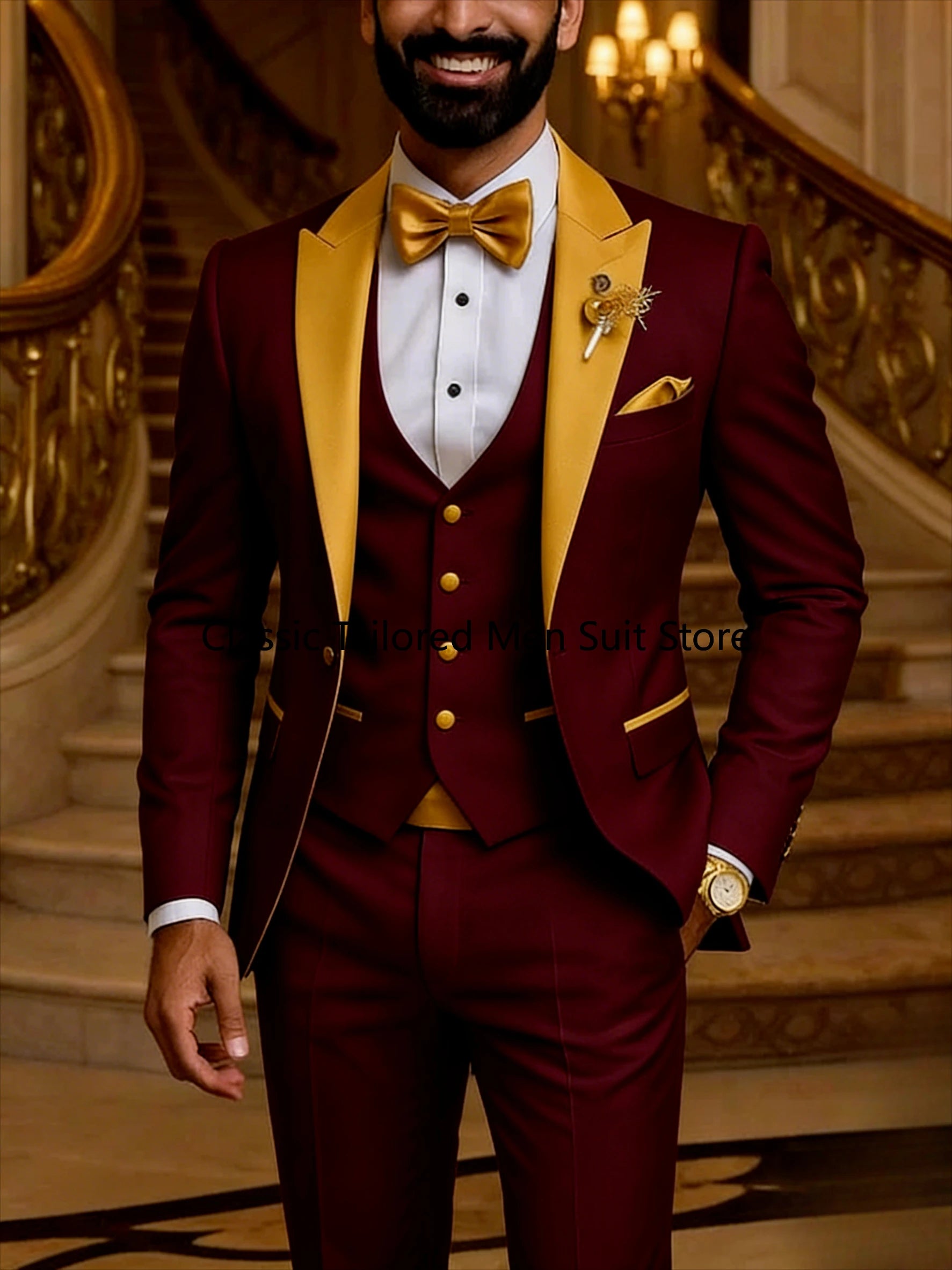 Quality Men's Suit  Fit Tuxedo 3 Pieces trends LADYLYS