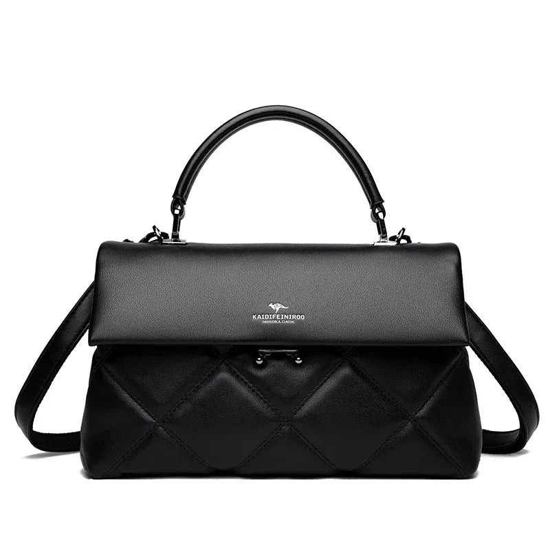 Women's Soft PU Crossbody Bag with Multiple Pockets