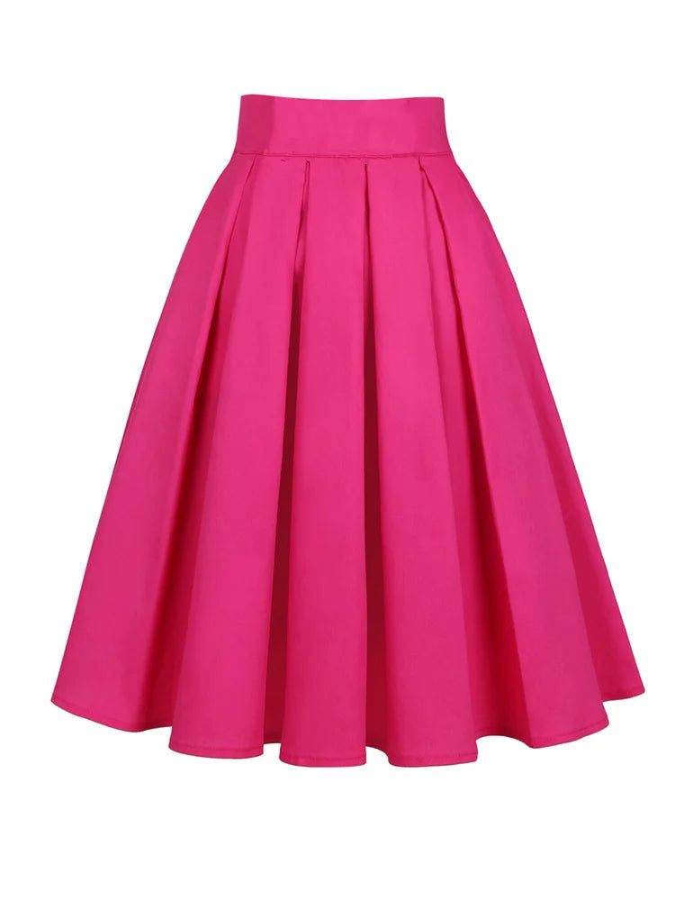 Summer French Style Women Short Vintage Pleated High Waist Floral Print Skirts LADYLYS