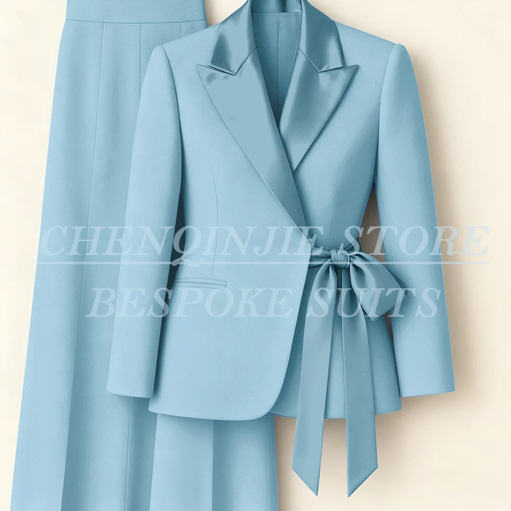 Women's Two-Piece Blazer & Wide-Leg Trouser Suit