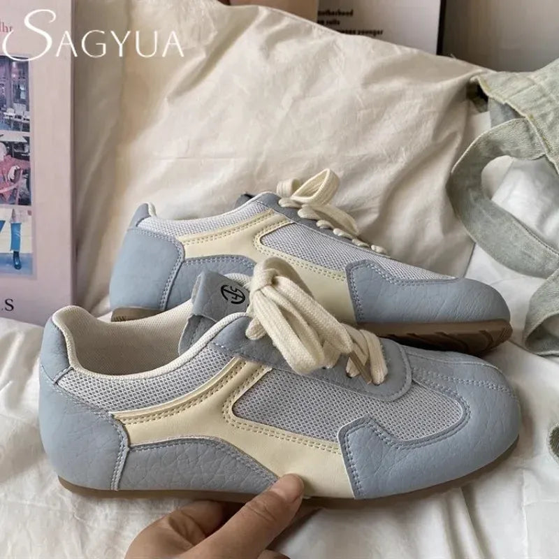 Women's Pastel Casual Flats with Buckle Strap