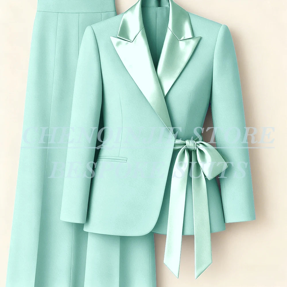 Women's Two-Piece Blazer & Wide-Leg Trouser Suit