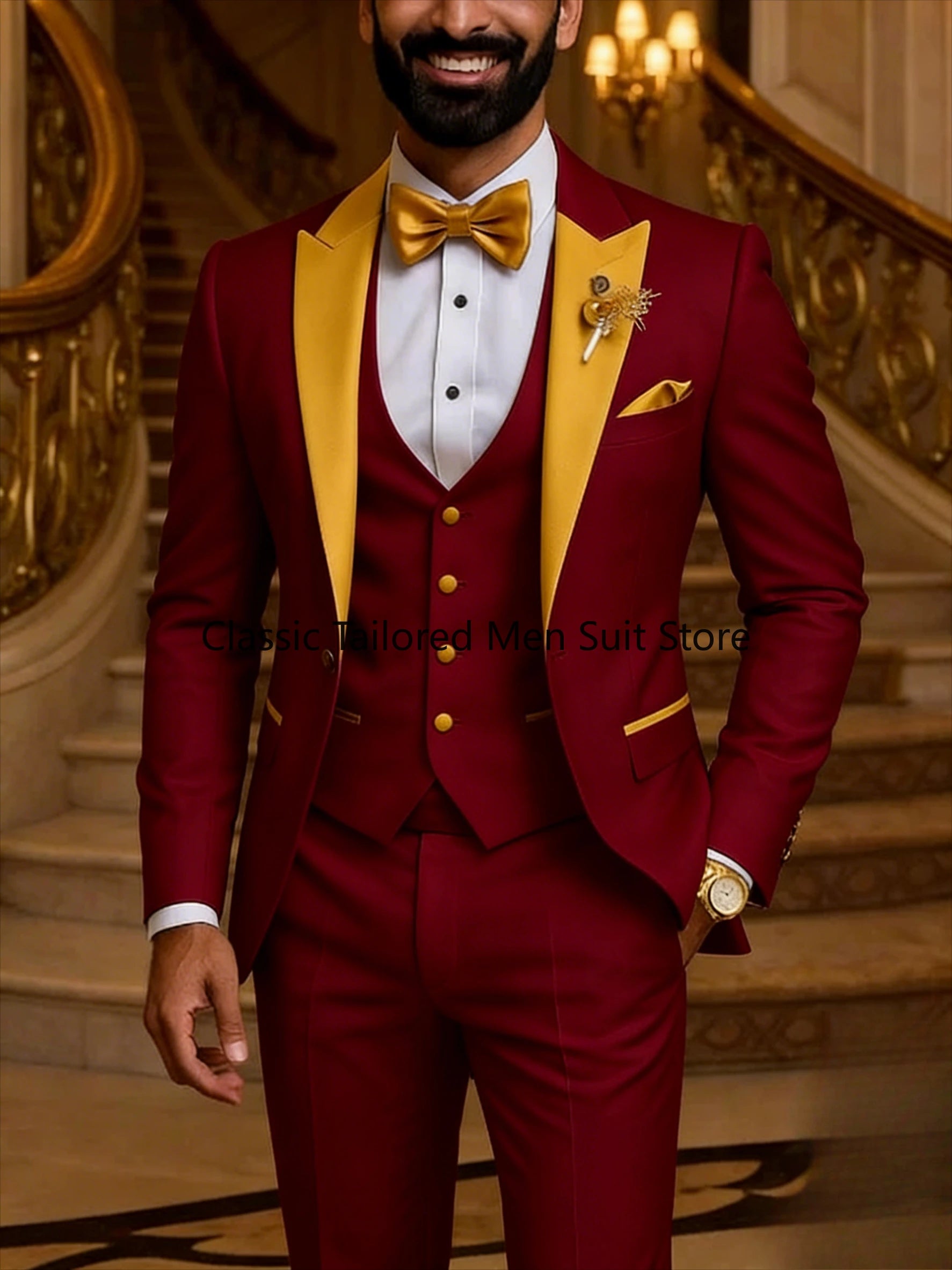 Quality Men's Suit  Fit Tuxedo 3 Pieces trends LADYLYS