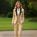 Women's Shawl Lapel 3-Piece Tuxedo Suit – Single Button Slim Fit | Wedding, Business & Prom