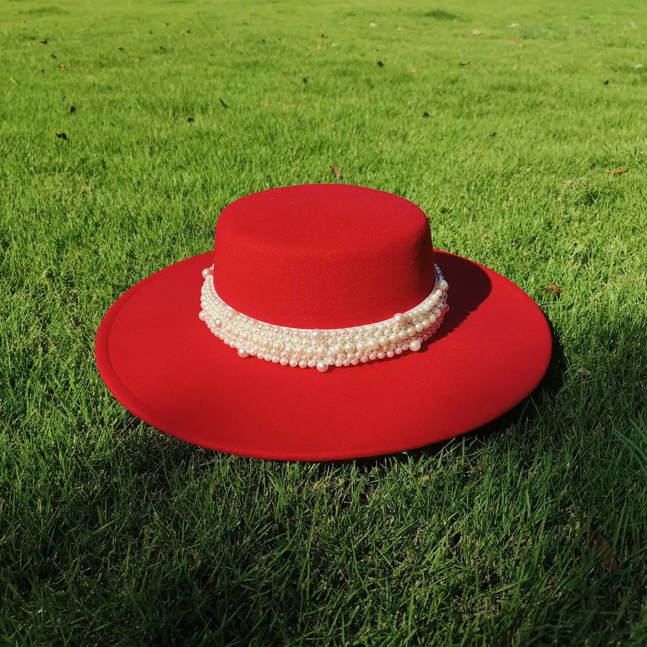 Flat top French fedora classic men's and women's jazz hat Panama hat church hat chapeau femme hats for woman LADYLYS