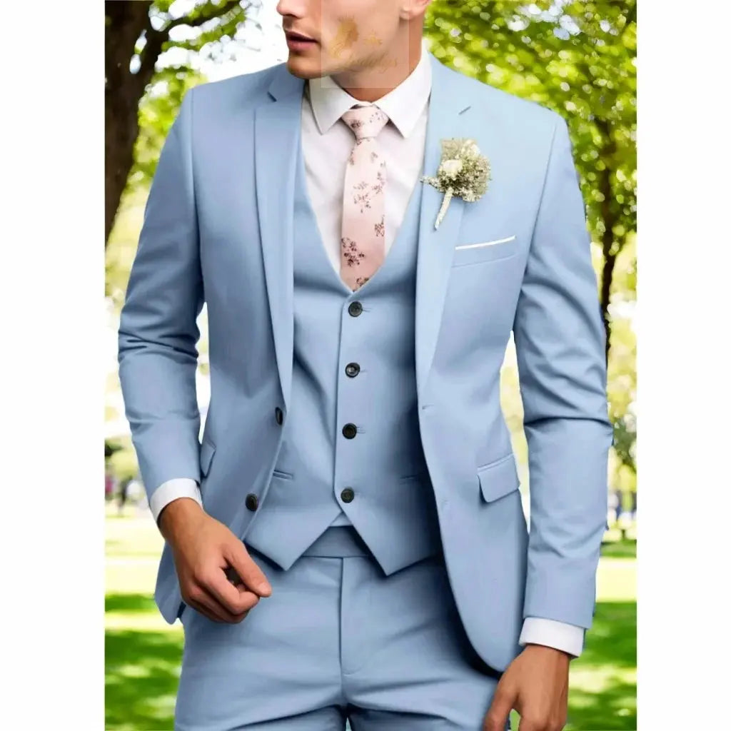 Men's Suits Regular Fit 3 Piece Elegant Tuxedos Set LADYLYS