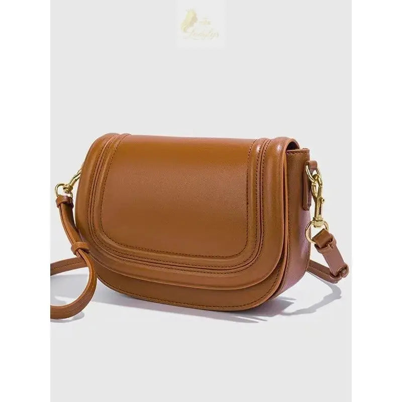 Crossbody Saddlebag with Wide Shoulder Strap Underarm Bag Street Trend PU LADYLYS