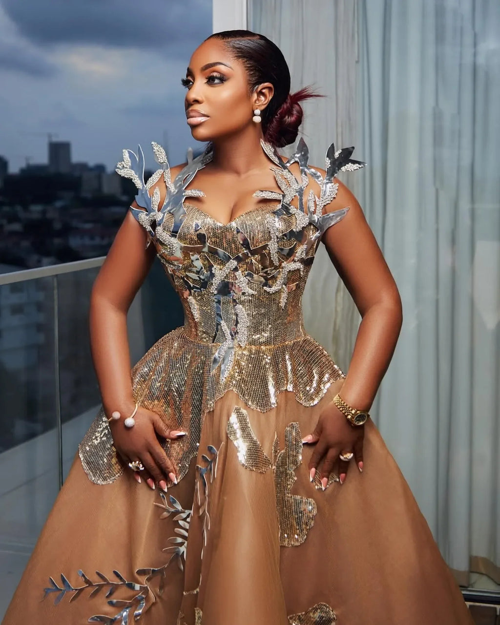 Strapless Appliqué Ball Gown for Special Occasions