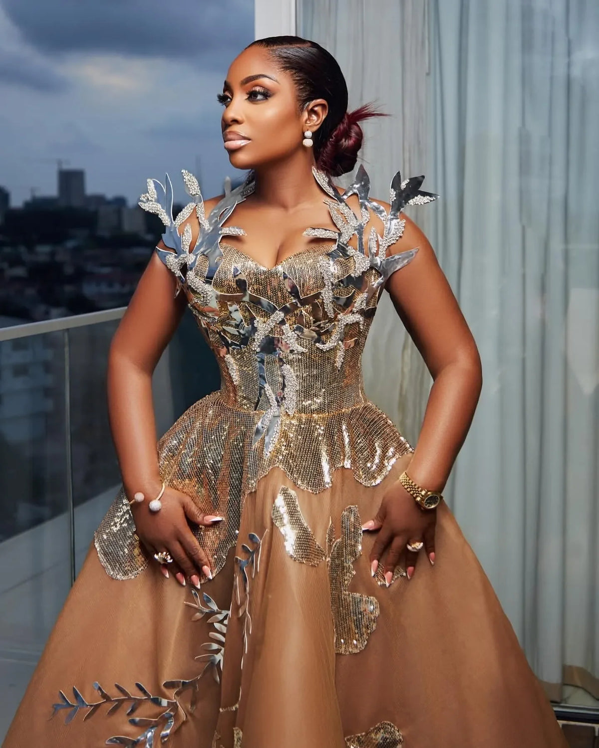 Strapless Appliqué Ball Gown for Special Occasions