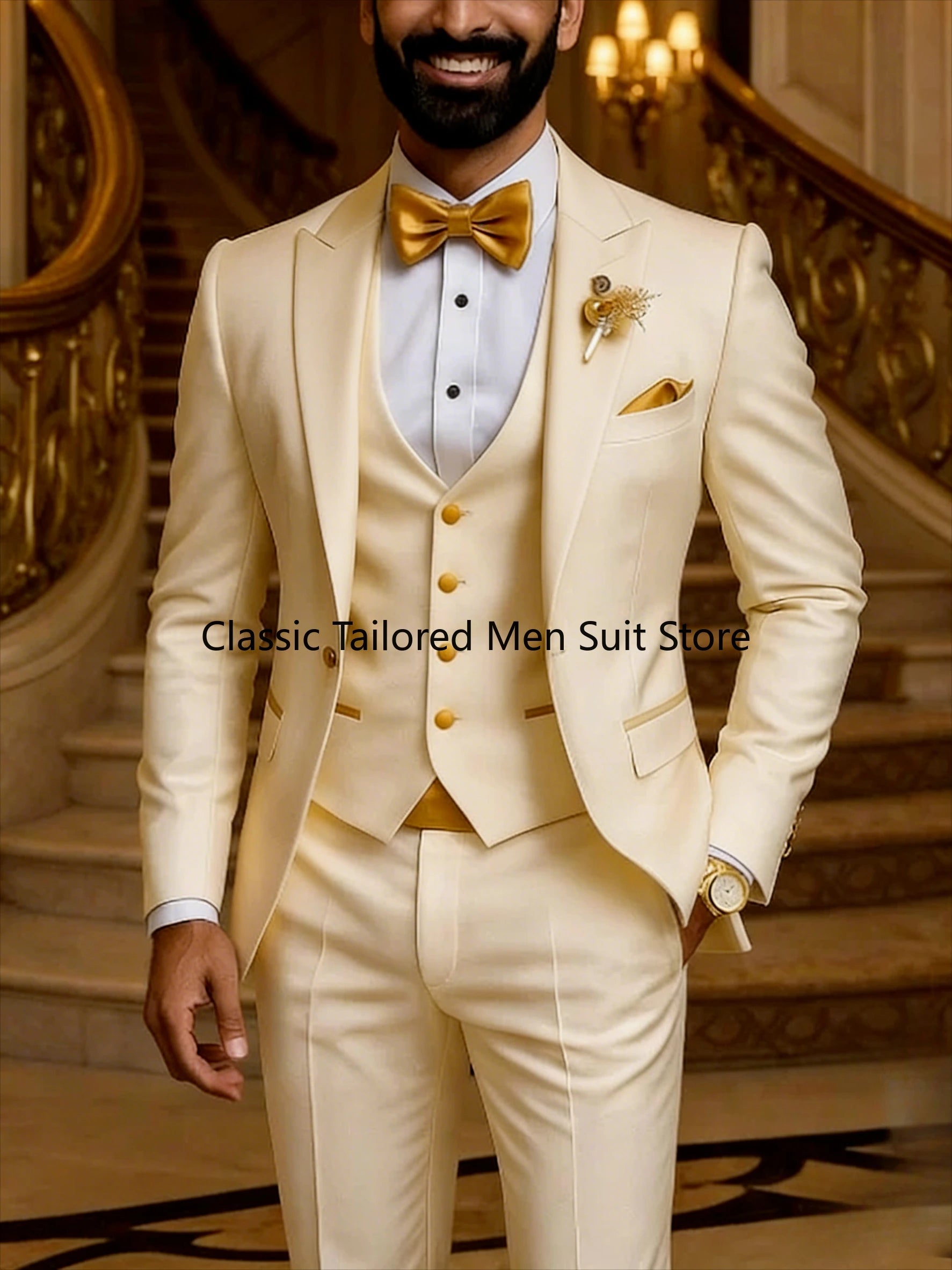 Quality Men's Suit  Fit Tuxedo 3 Pieces trends LADYLYS