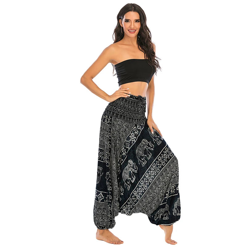 Bohemian Women Pantalones Rayon Harem Baggy Boho Yoga Beach Wear LADYLYS