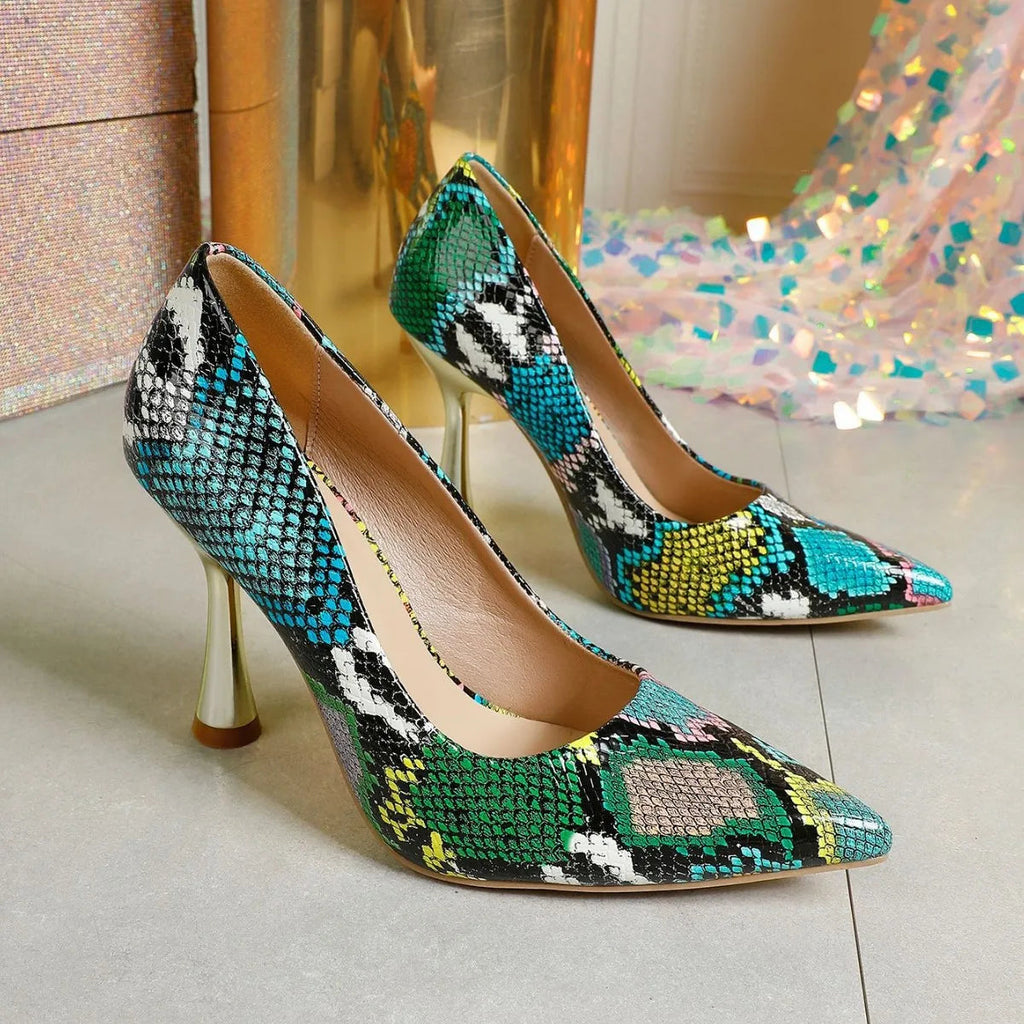 Elegant High Heels Women's Shoes Spring Pointed Toe Thin Heel Comfortable LADYLYS