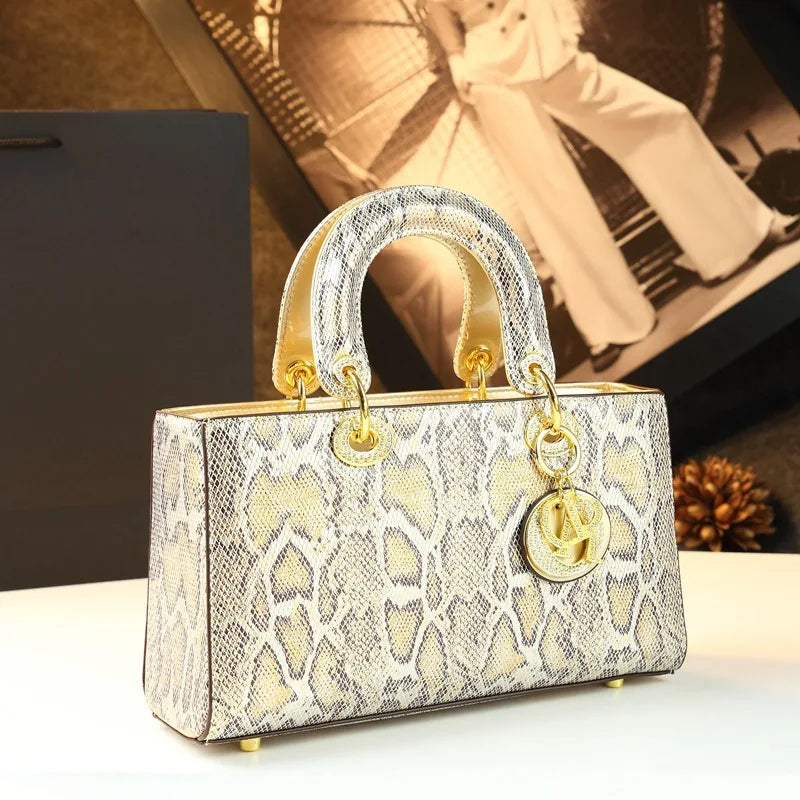 Elegant Snake Skin Pattern Crossbody Bag Women's Fashion Shoulder Luxury LADYLYS