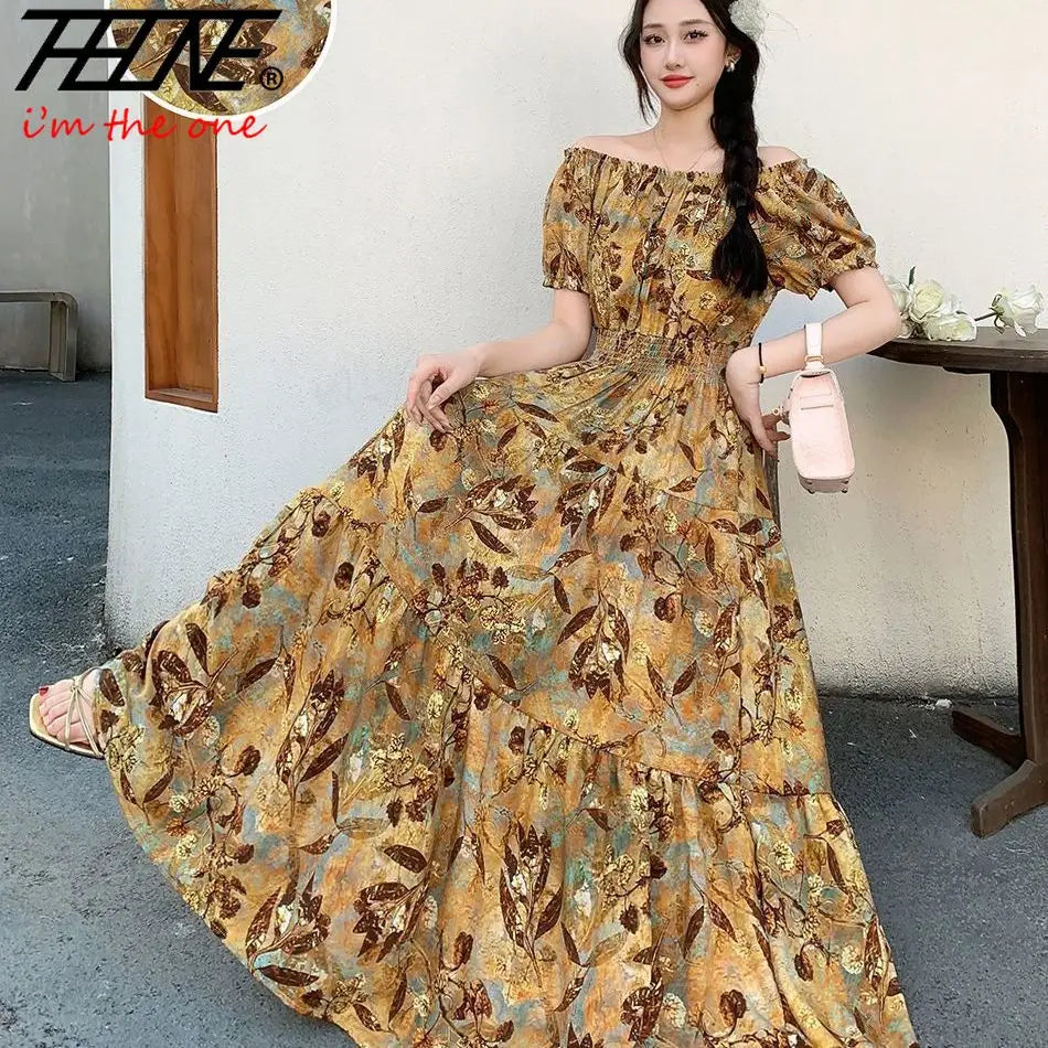 Women Summer Indian Clothes Bohemian Cotton Linen Floral dress LADYLYS