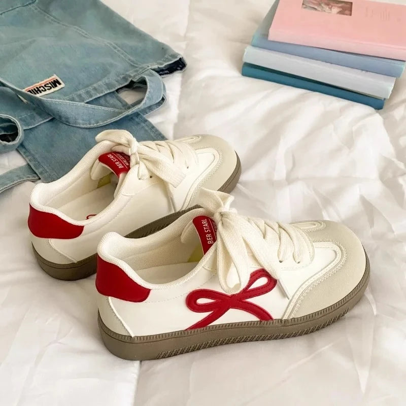 Women's Thick-Soled Retro Casual Sneakers – Patchwork PU Training & Sports Shoes