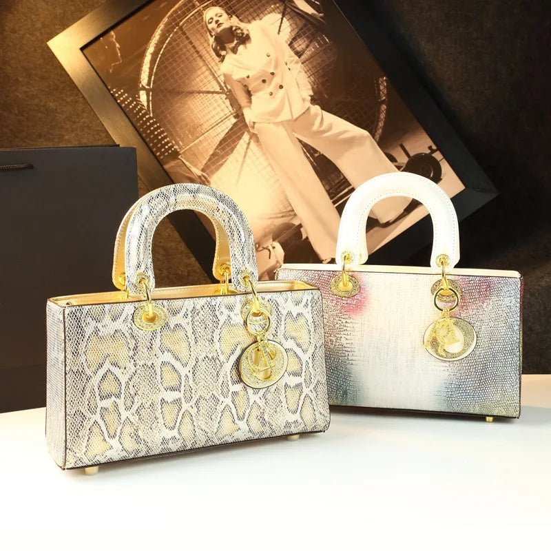 Elegant Snake Skin Pattern Crossbody Bag Women's Fashion Shoulder Luxury LADYLYS