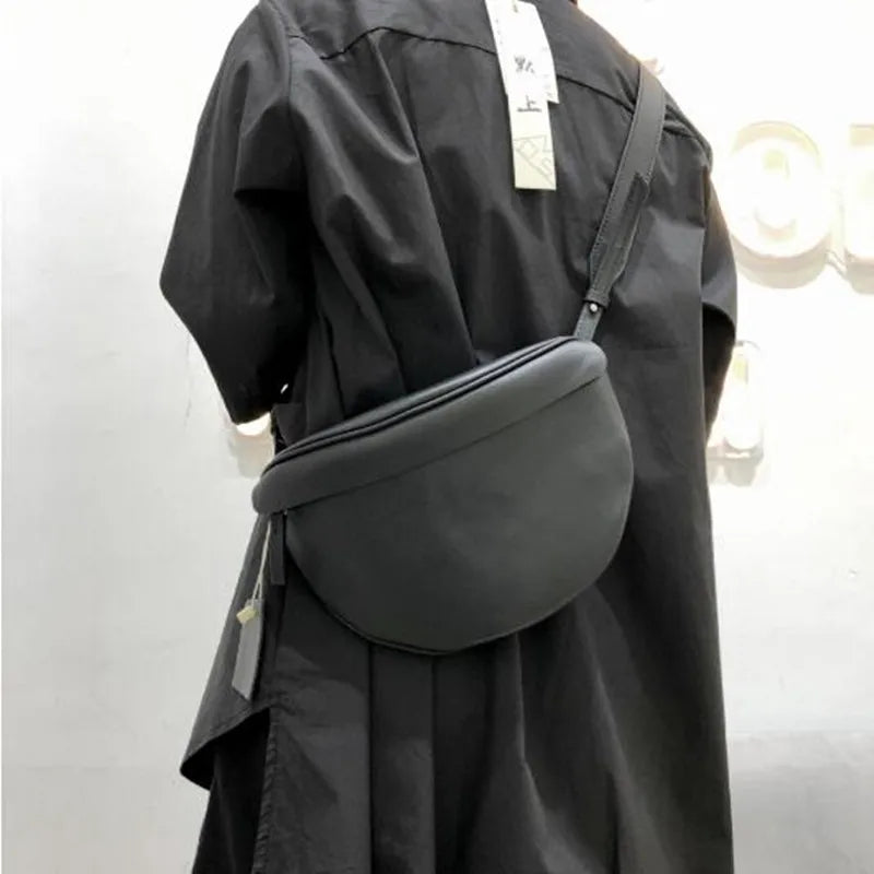 Women's Genuine Cow Leather Saddle Shoulder Bag