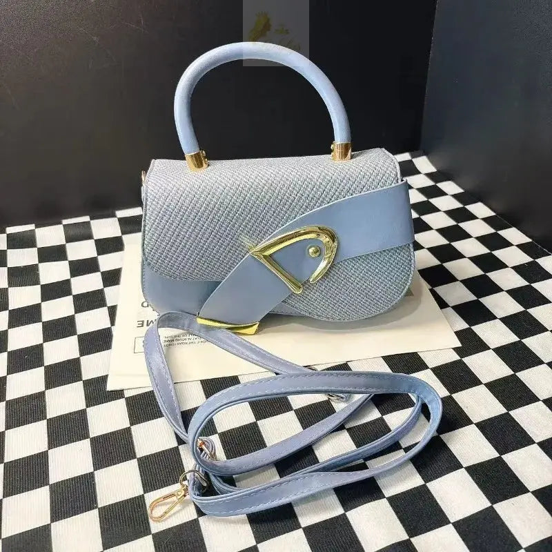 Elegant Minimalist Golden-Tone Hardware Adjustable Durable Handbag LADYLYS